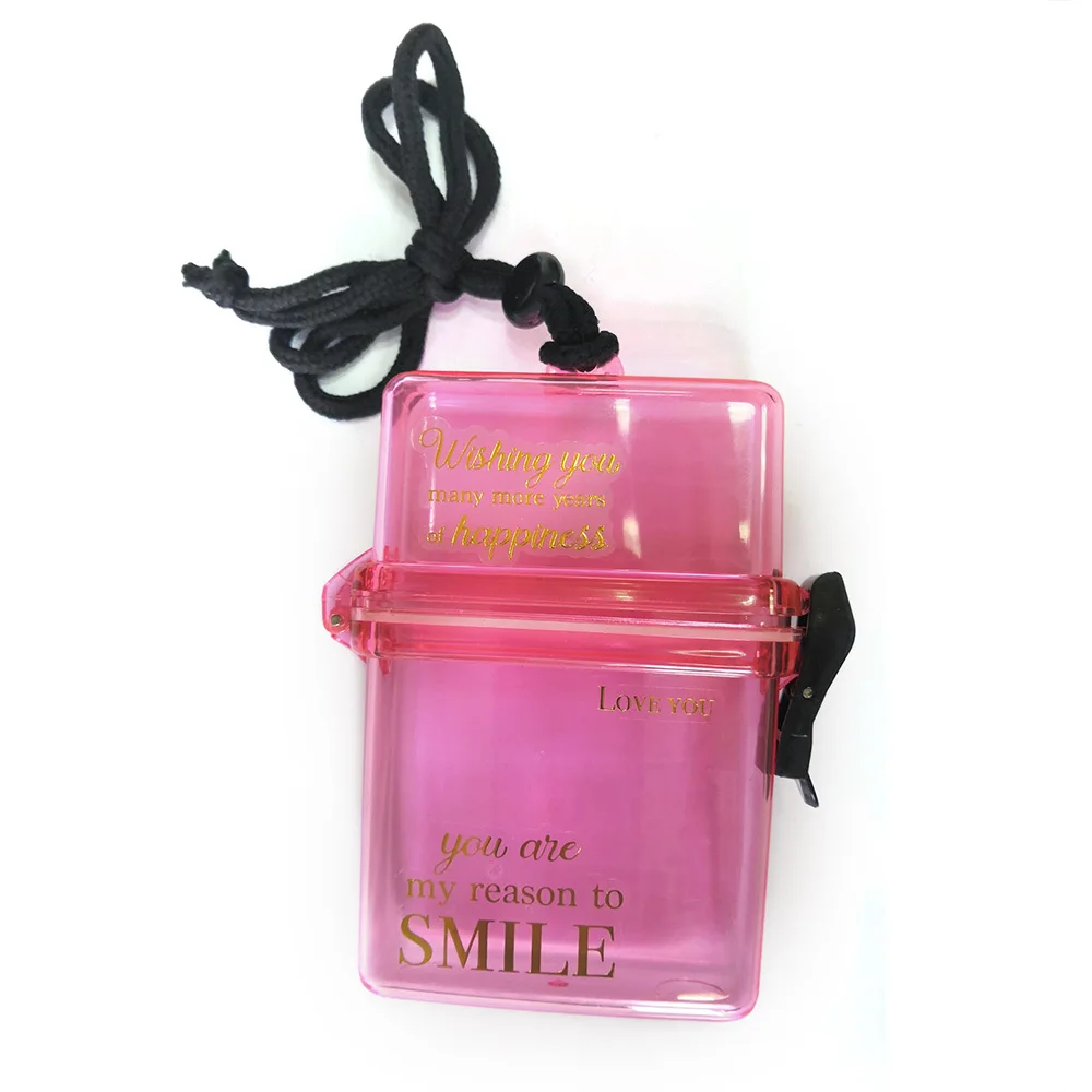 Вмещает 20 розовых женских сигарет с надписью пластиковая коробка портативный