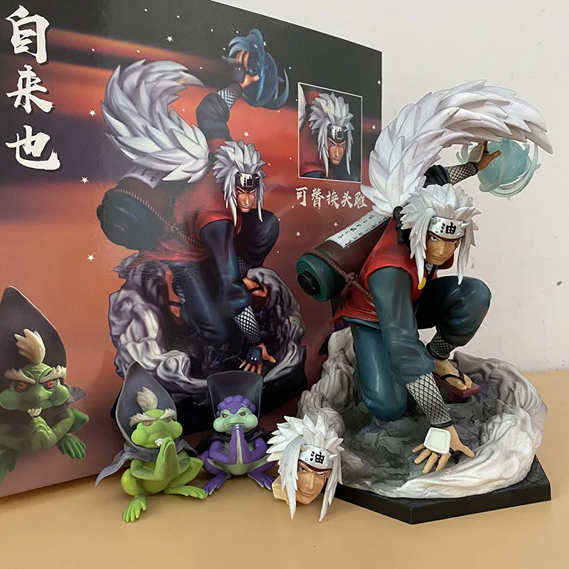 

Фигурка ниндзя Хама сеннин Gk из ПВХ, аниме Shippuden Jiraiya, статуя с лягушкой, коллекционная Игрушечная модель, кукла в подарок