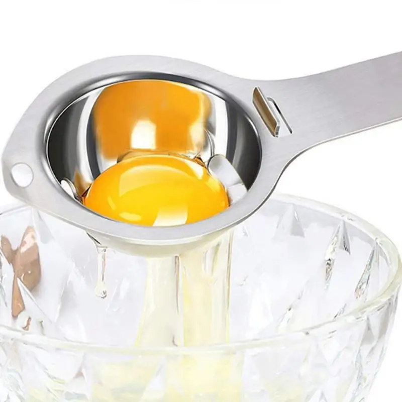 Stainless Steel Egg Yolk Separator with Convenient White Color - Extractor, Filter, and Strainer Kitchen Tool image 2