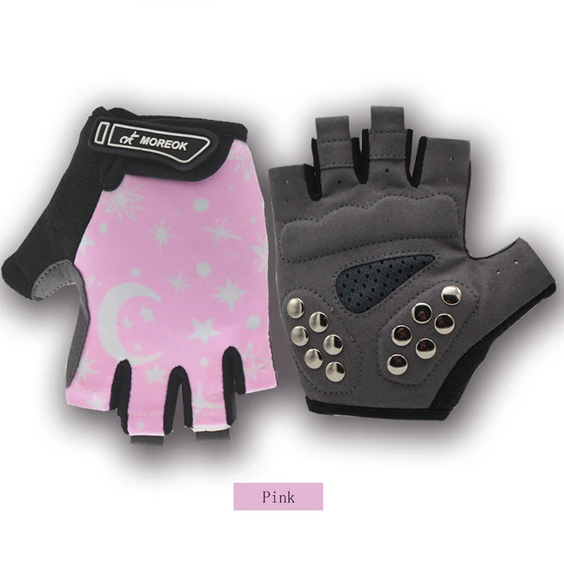 Cycling Gloves Anti-Skid Protective Nail Half Finger Childre