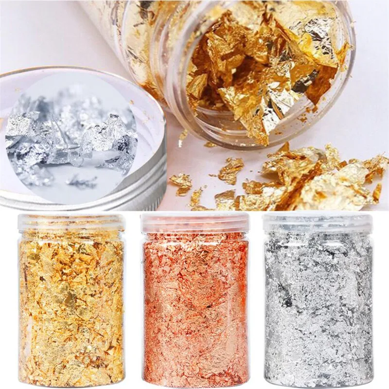 

3g Edible Rose Gold Flake for Baking Decoration Foil Sequins Decoration Cake Macaron DIY Ornament Gilding DIY Nail Art Decor