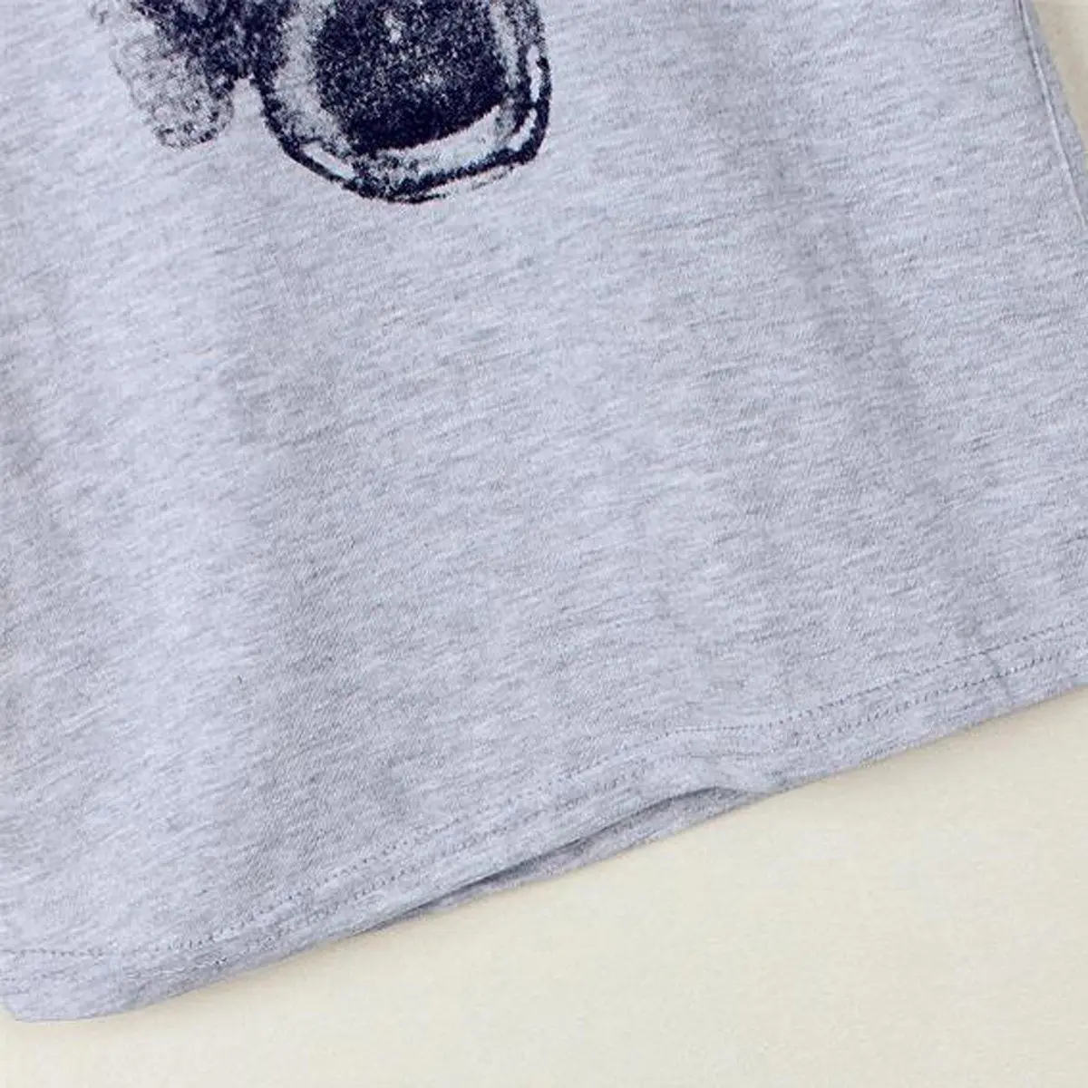 

Summer puseky New Toddler Kids Baby Boy Summer Casual Clothes Camera Print Short Sleeve Hip-hop Tees Tops O Neck T-shirt Gray