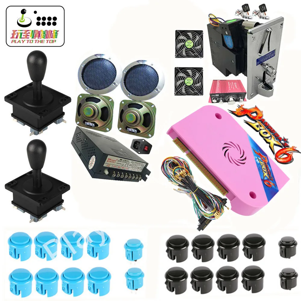 Новая аркадная игра DIY kit Pandora Box 6 Jamma board 1300 в 1 с блоком питания светодиодный