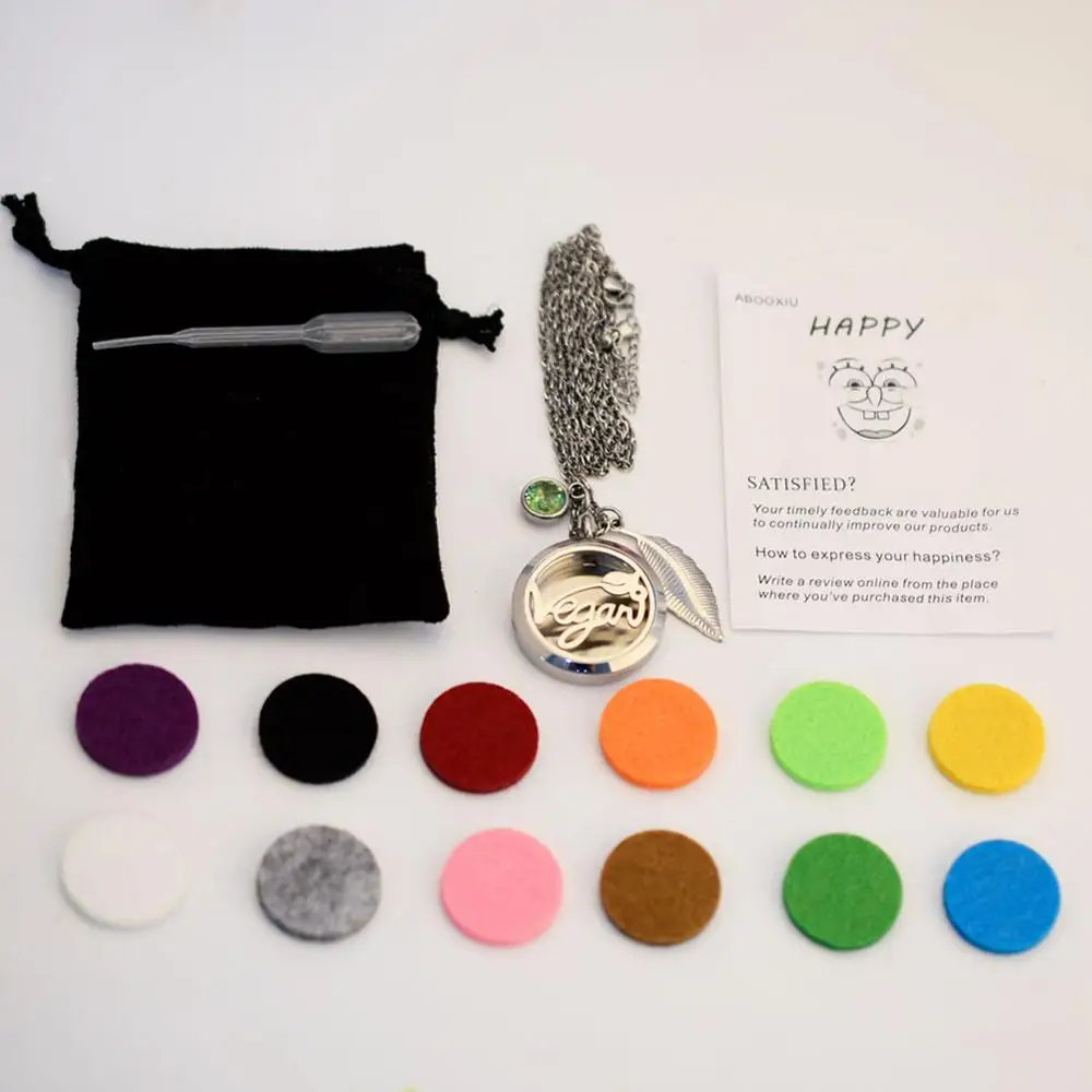 SOITIS 12 видов стилей коробка Арома духи кулон с камнем рождения листовые украшения