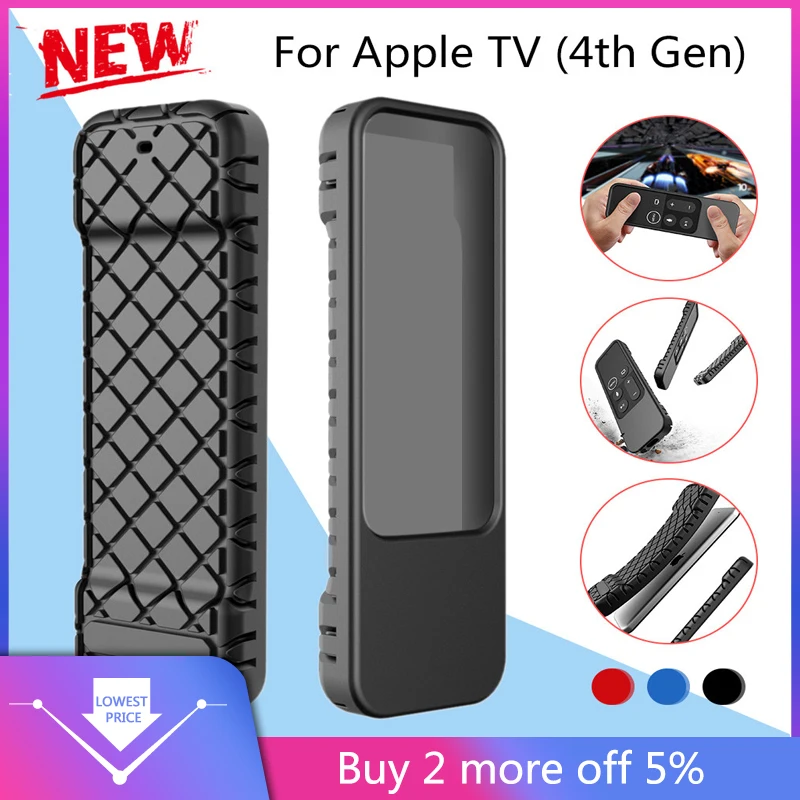 Для Apple TV (4th Gen) Siri дистанционный пульт Нескользящие силиконовый чехол кожного