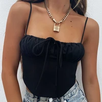 2021 sexy slim tube top camisole womens solid color personalized scheming vest y2k crop top women corset tether kawaii clothes