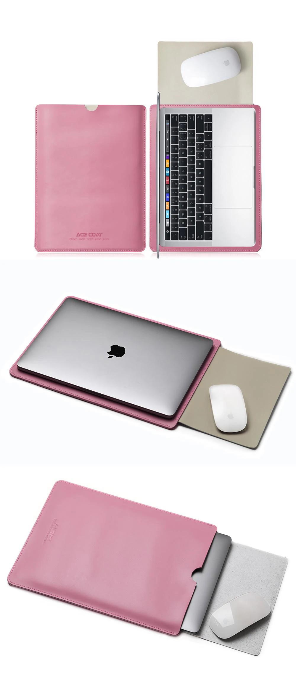 Защитная сумка ACECOAT из спилка для Apple Macbook Air Pro Retina13 12 15 16 чехол для ноутбука macbook pro 13 Чехол