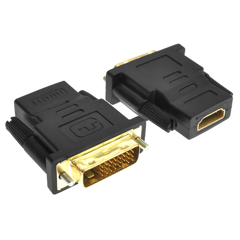 Переходник HDMI Female на DVI D 24 + 1 штырьковый штекер кабельный переключатель HDMI2DVI для