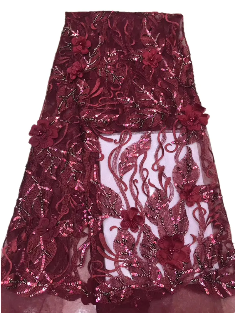 9 цветов цветок с бисером блестки blingbling французская кружевная ткань DIY женское