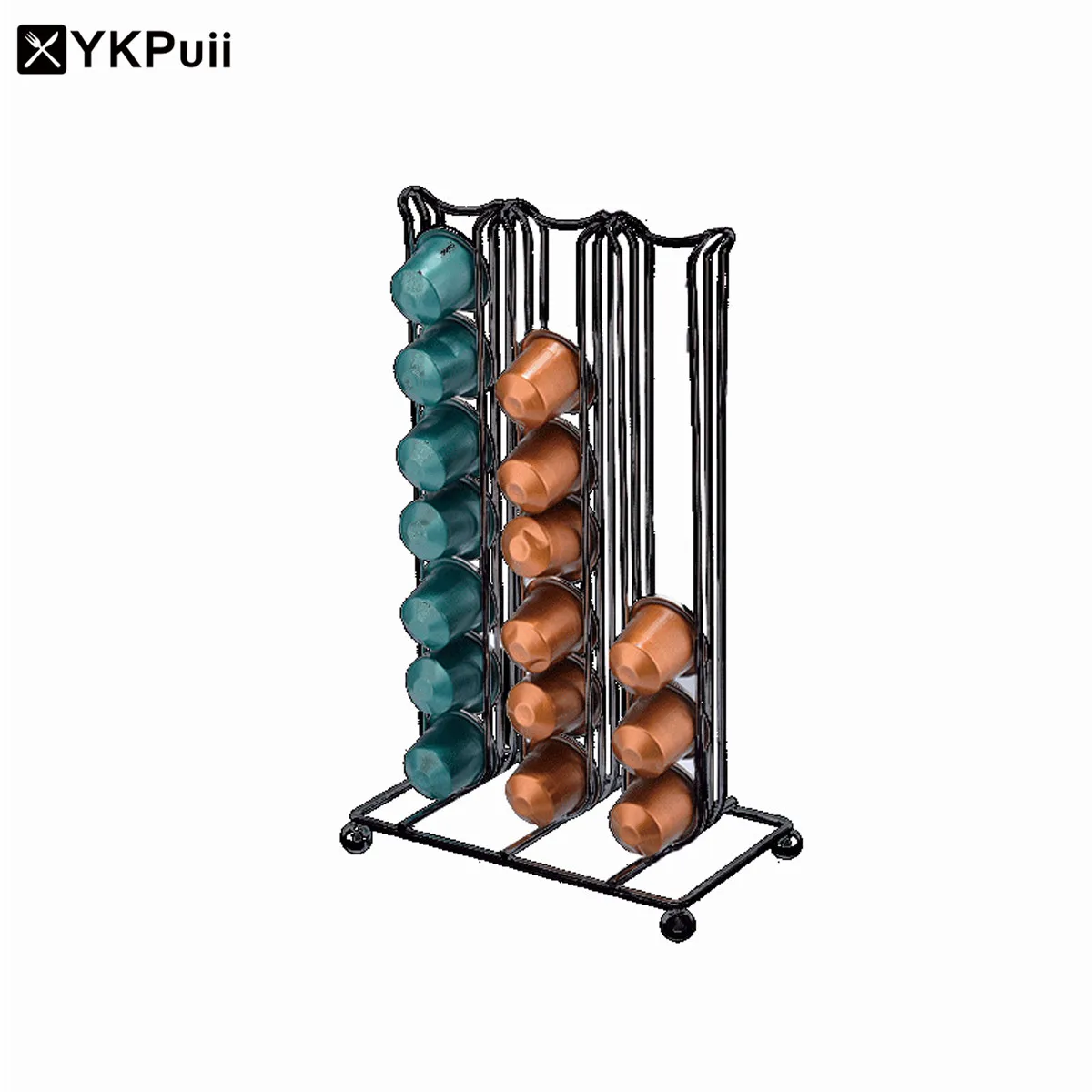 42 Pods хромированная башня монтируемая стойка вращающийся Nespresso кофе капсула
