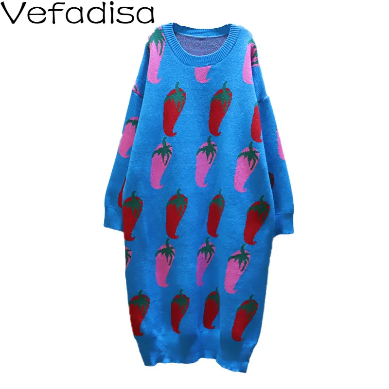 Женское трикотажное платье Vefadisa черное желтое синее платье-свитер размера плюс с