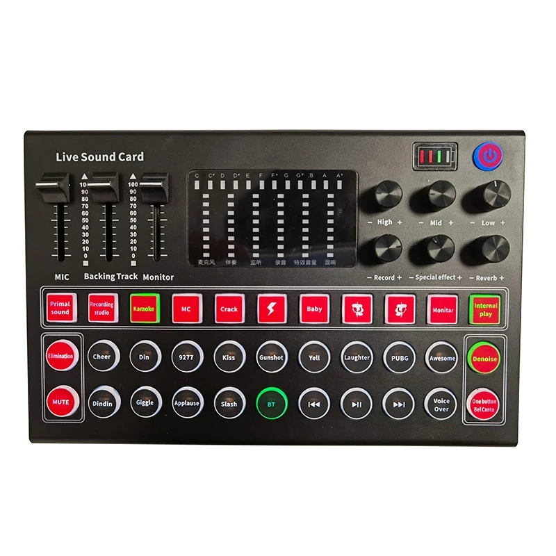

M9 Audio Sound Card 3.5mm Microphone Headset Live Broadcast Studio Phone Computer Bluetooth Sound Adapter for Computer