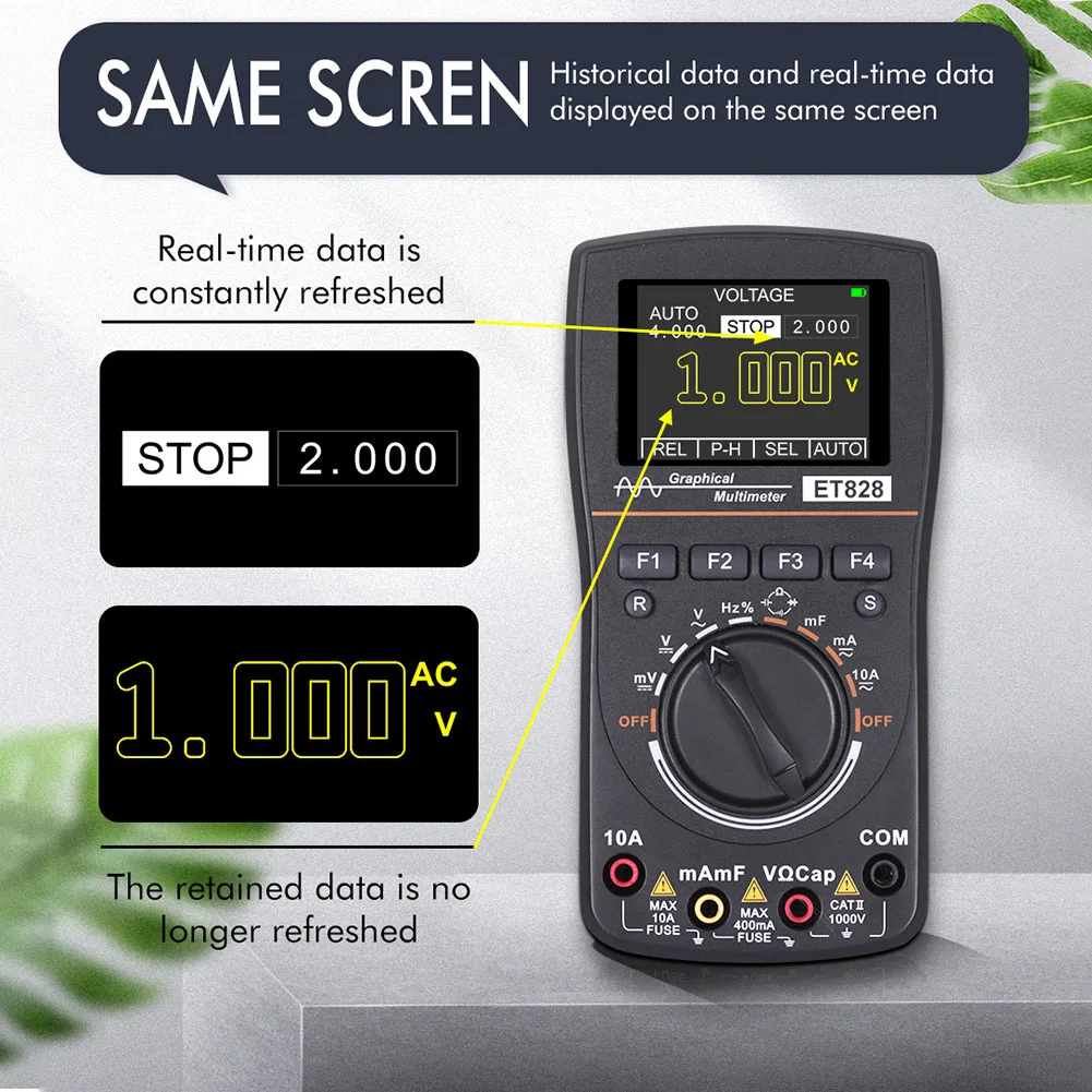 

2 In 1 Digital Display Graphical 2.5Msps Sampling Rate Electronic Test Oscilloscope Multimeter DIY 2.4inch Color Screen HD