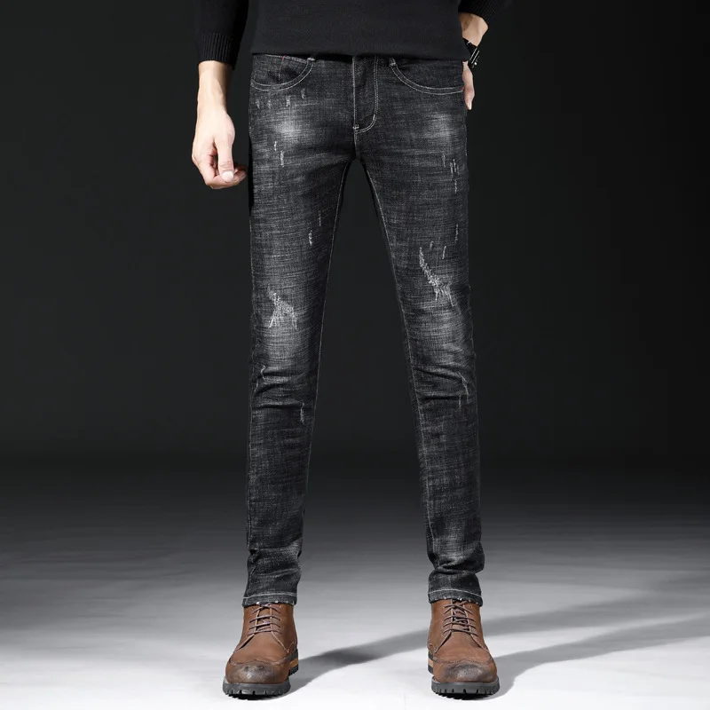 Мужские классические узкие блестящие винтажные ковбойские джинсы Pantalones Hombre