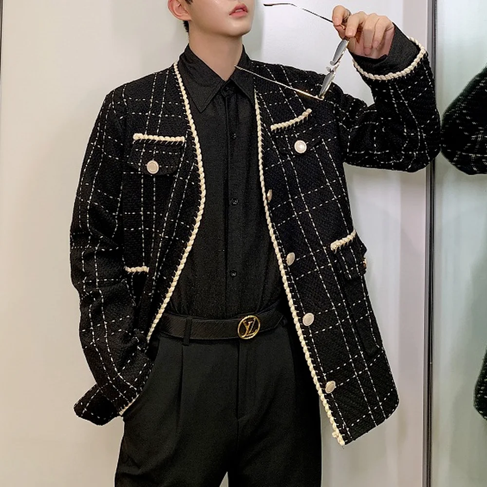 

Бренд весна свободный клетчатый блейзер для мужчин и женщин уличная винтажная куртка Модный повседневный костюм пальто для выпускного веч...