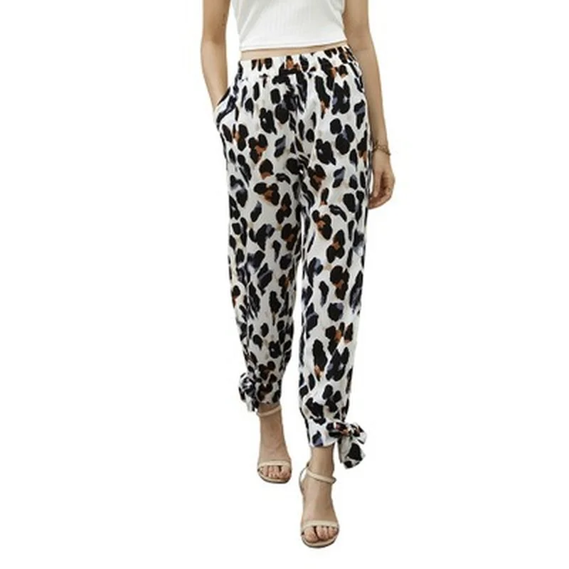 

Pants Women Spring Autumn Leopard Print Pants Loose Side Split Trousers Sexy And Breathable High Waist Wide Leg Trousers Women