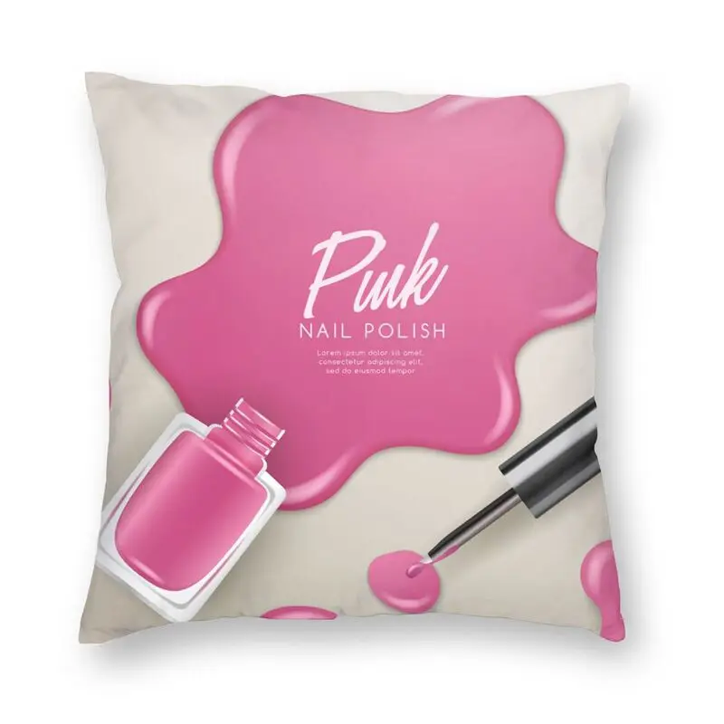 

Розовая подушка для дизайна ногтей чехол для дома декоративные маникюрные подушки для маникюра подушка для автомобиля двусторонняя печать