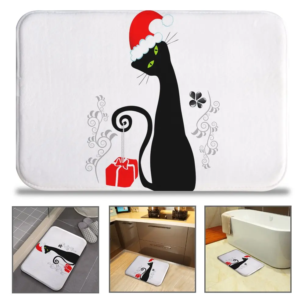 QIYI Снеговик нескользящий коврик для ванной комнаты напольный ковер