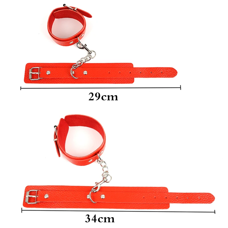 16 шт . Новый кожаный набор бондажа фиксаторы игры для взрослых секс игрушки