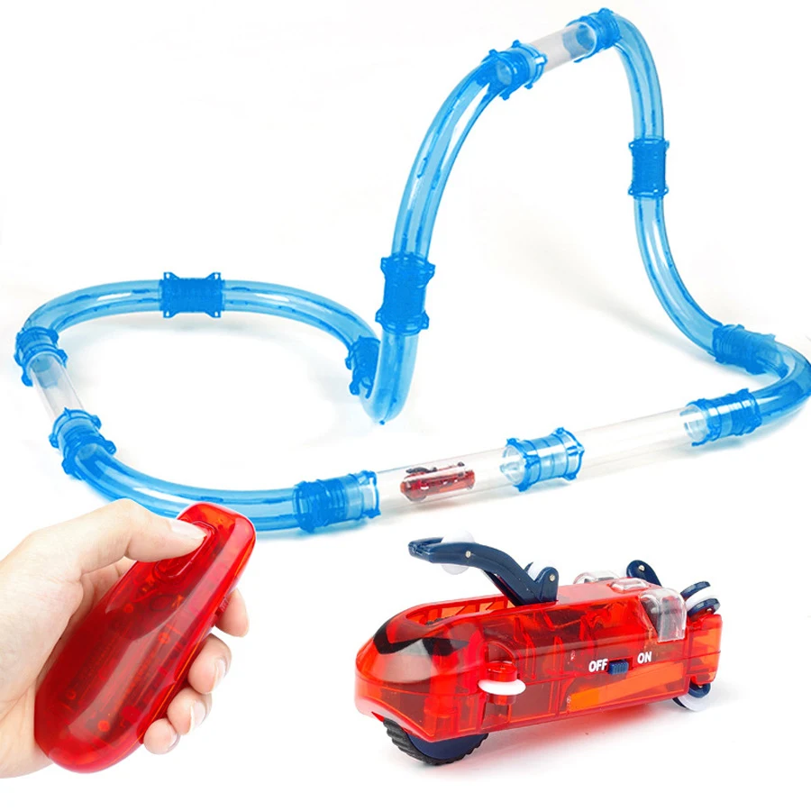 72 шт. DIY Дистанционное Управление трубы гоночный трек RC автомобиль игрушка Дети