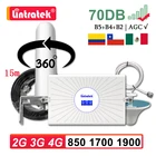 AGC 2G 3G 4G 850 1700 1900 MHZ трехдиапазонный мобильный телефон усилитель сигнала Сотовый усилитель B5 B2 B4 CDMA Omni антенна ретранслятор комплект
