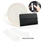 Скребок FOSHIO для обмотки стекол, запасная ткань из замши и фетра для виниловой упаковки, не царапается, Защита краев и окон, Аксессуары для автомобилей, 10 м