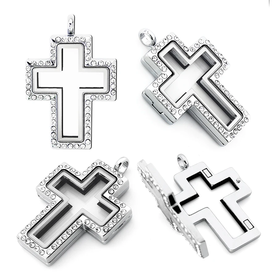 Плавающий медальон кулон ожерелье для женщин ювелирные изделия делая 1 шт. крест