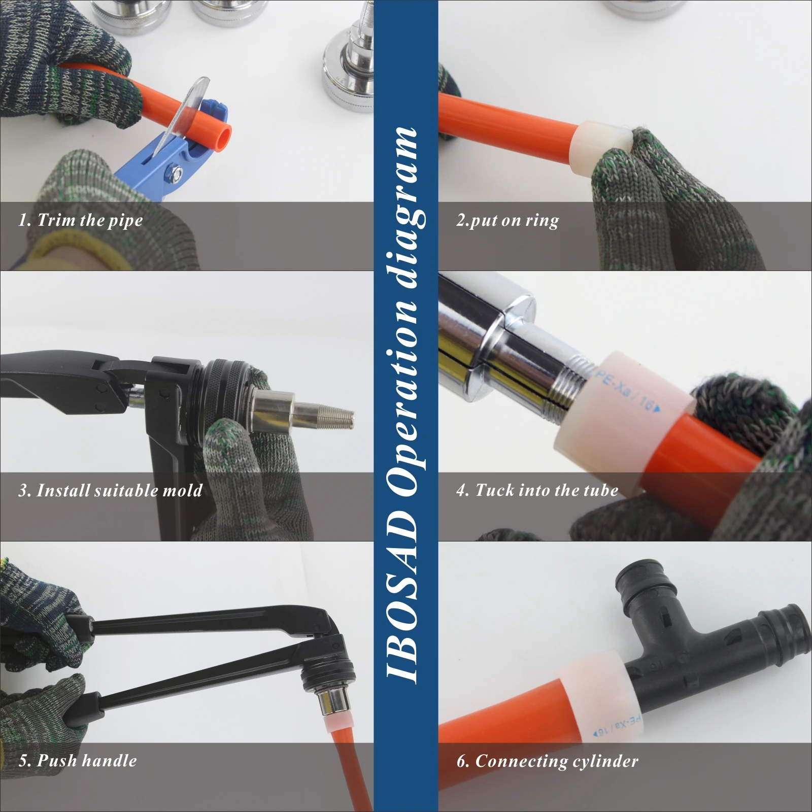Расширитель труб Uponor PEX 16 20 25 32 мм комплект для расширения ProPEX соединения воды и