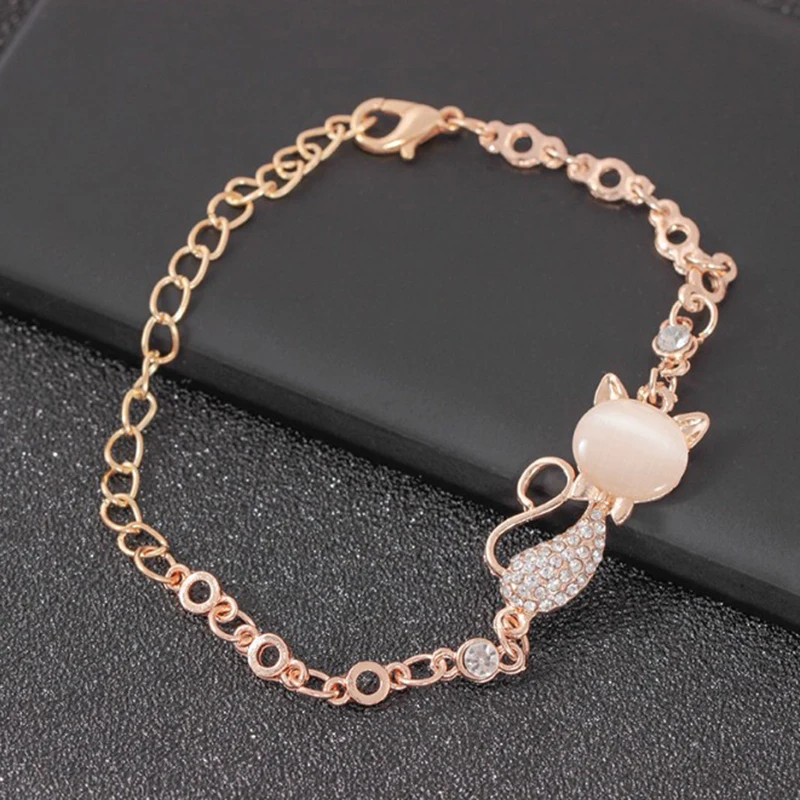 Модные ювелирные изделия с изображением розового милого кота из циркония