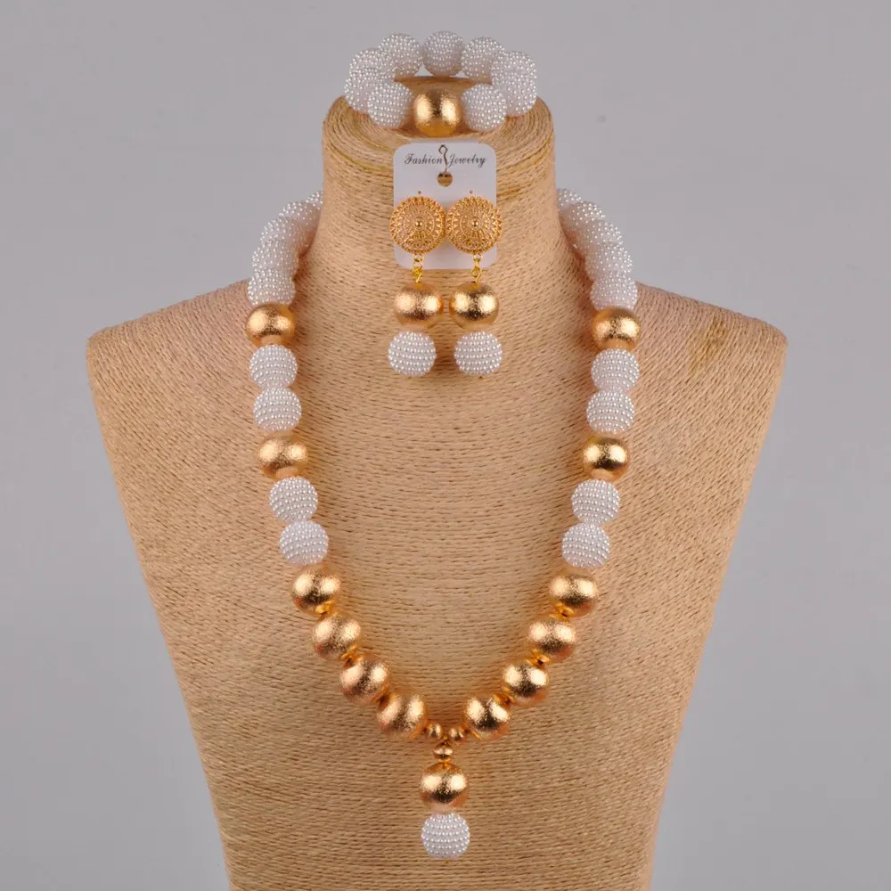 Набор бижутерии в черном цвете искусственный жемчуг африканские бусы