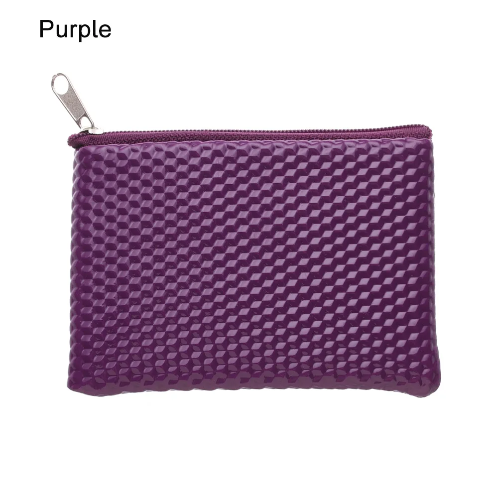 purple Женские мини портативные сумки с принтом Совы/единорога/фламинго, модный кошелек для монет, держатель для карт, кошелек, чехол для ключей, сумка для макияжа с героями мультфильмов - Цвет: purple