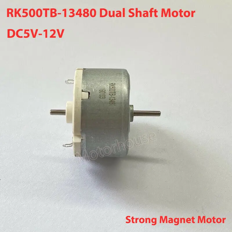 RK500TB-13480 с двумя осями двигатель постоянного тока 6V-12V двойной вал маленького