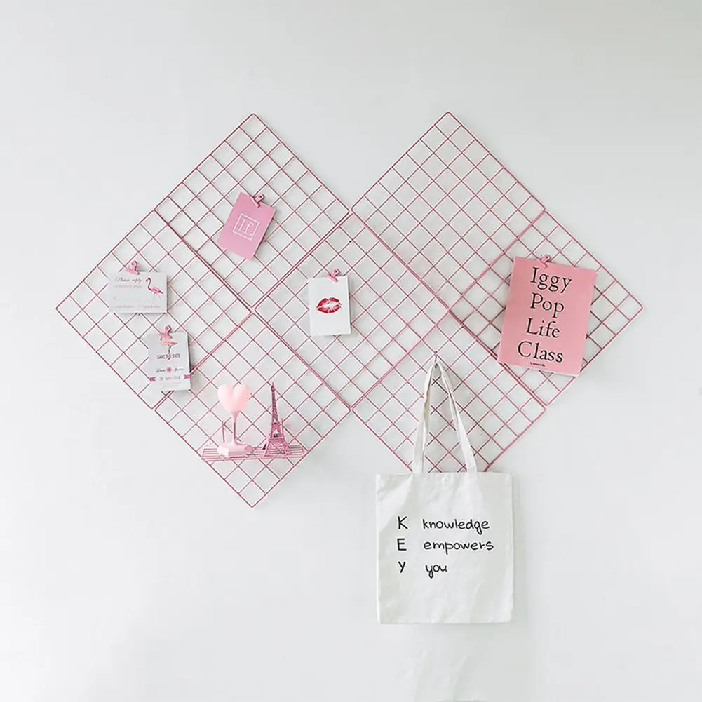 Studyset розовый железный провод сетки настроение доска Фото Дисплей для девочек