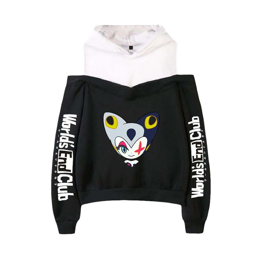 

Game World's End Club Off-shoulder Hoodies Sweatshirts Asian Size Sexy Women's Wear Autumn/Winter Leisure Pullovers