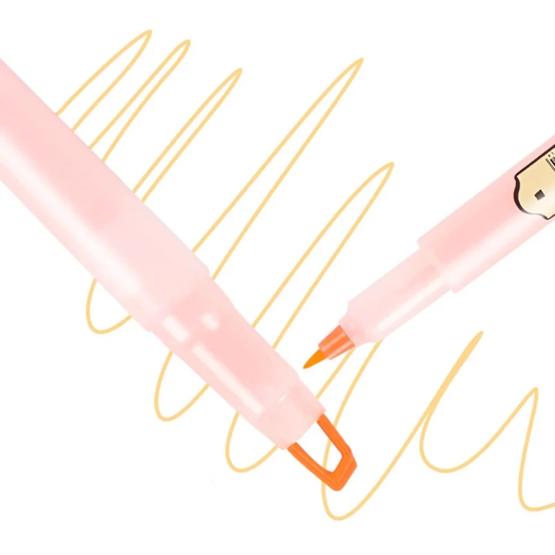 Набор маркеров-хайлайтеров с двумя наконечниками 6 шт. | Канцтовары для офиса и