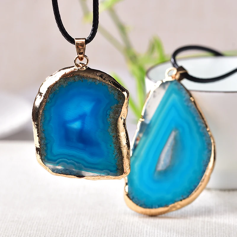 Подвеска в виде таблетки из натурального агата красочный камень кварц лечебный