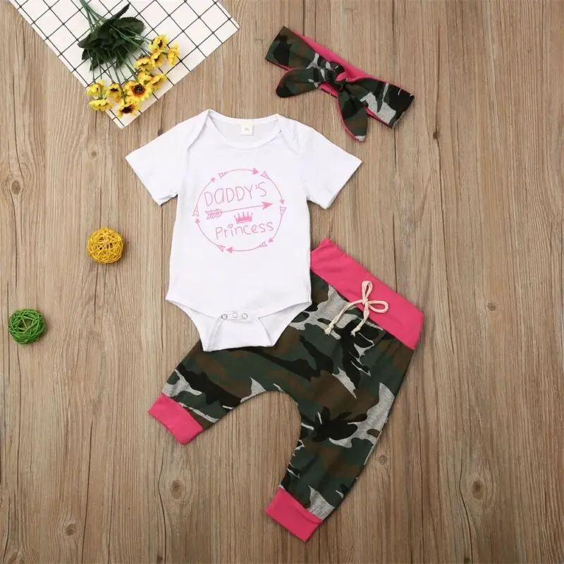 Pudcoco Brand New Newborn Toddler Baby Girl Boy Romper Tops Camo Print Pants Home Outfit Set Clothes | Детская одежда и обувь