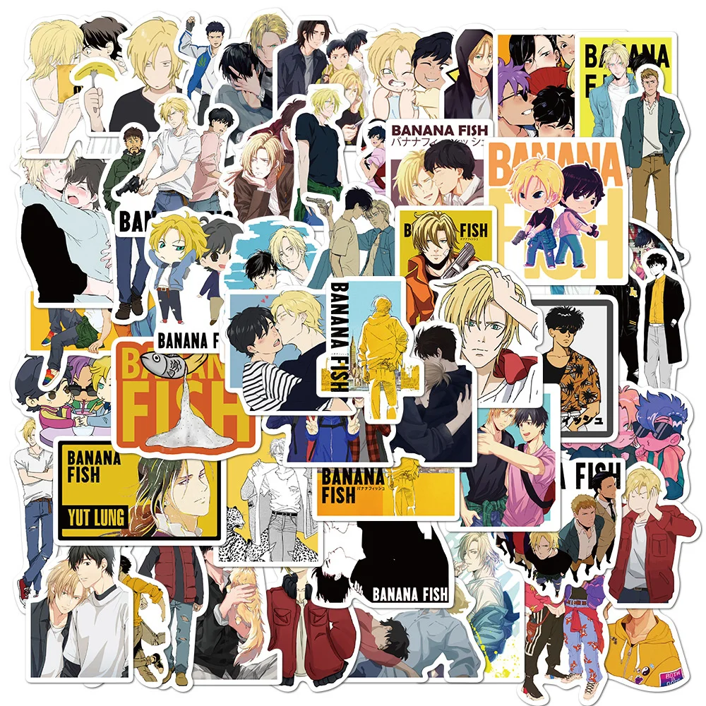 

10/30/50PCS Japanese Anime Trembling Killing Machine BANANA FISH Graffiti Luggage Laptop Waterproof Sticker Wholesale