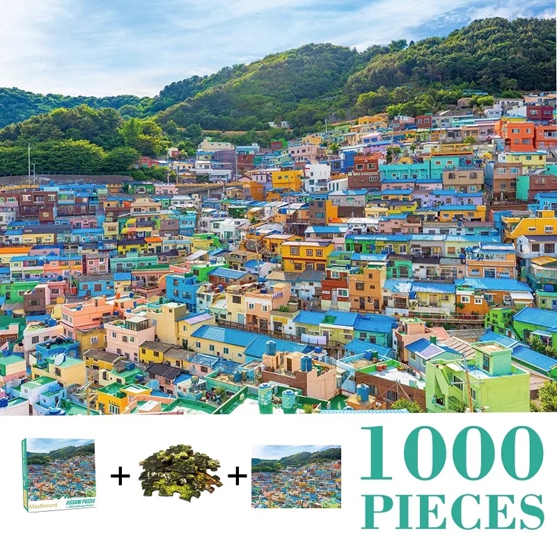 

MaxRenard 1000 Piece Jigsaw Puzzle Toys for Adults Landscape Colorcraft Intellectual Toy for Children Easy Cardboard Puz Gift