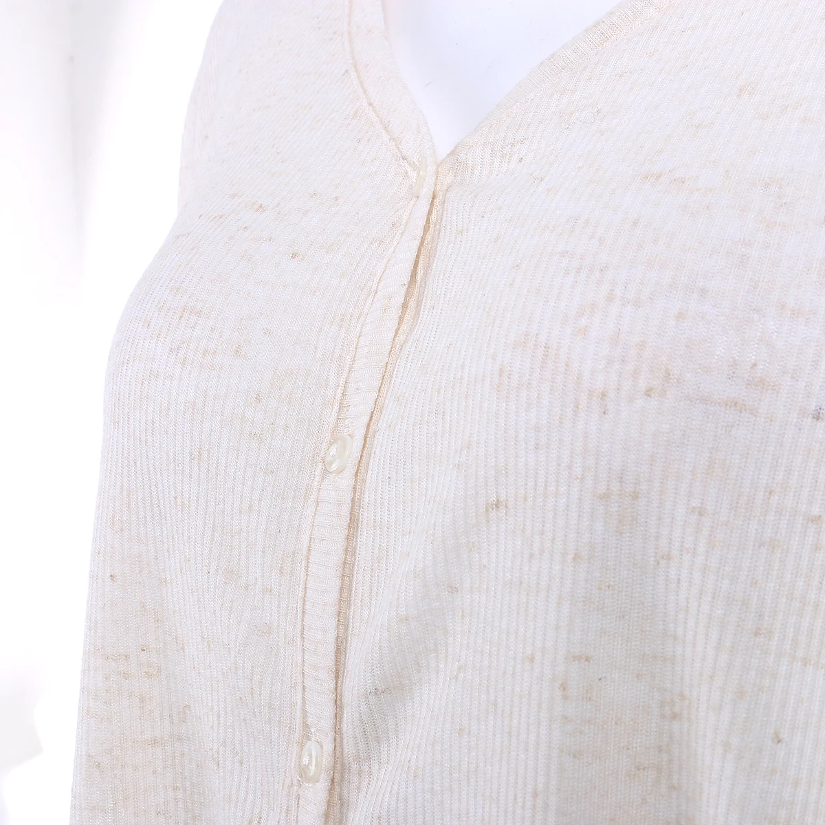 Women Long Sleeve V-neck Loose Tops T Shirt Ladies Plain Cotton Blend Blouse