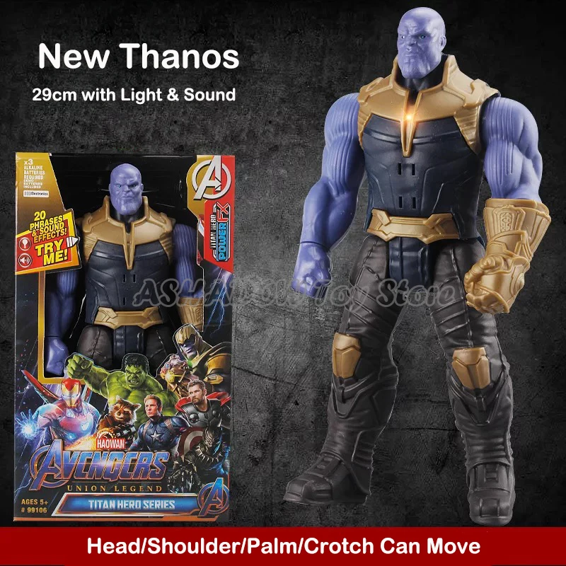 30 см Мстители фигурка Капитан Америка Железный человек Человек паук танос Тор