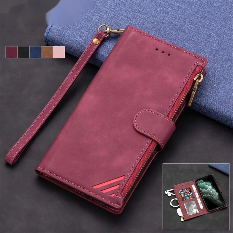 

Zipper Wallet Book Case For Samsung Galaxy J3 J5 J7 A5 2017 A6 A7 2018 Cases Flip Skin Leather Card Slot Phone Bags Cover Coque