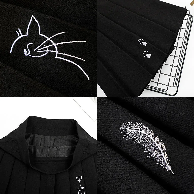 

Korean Fashion Womens Girls High Waist A Line Preppy Style Sailor Pleated Skirts Woman Black Harajuku Kawaii Mini Short Skirt