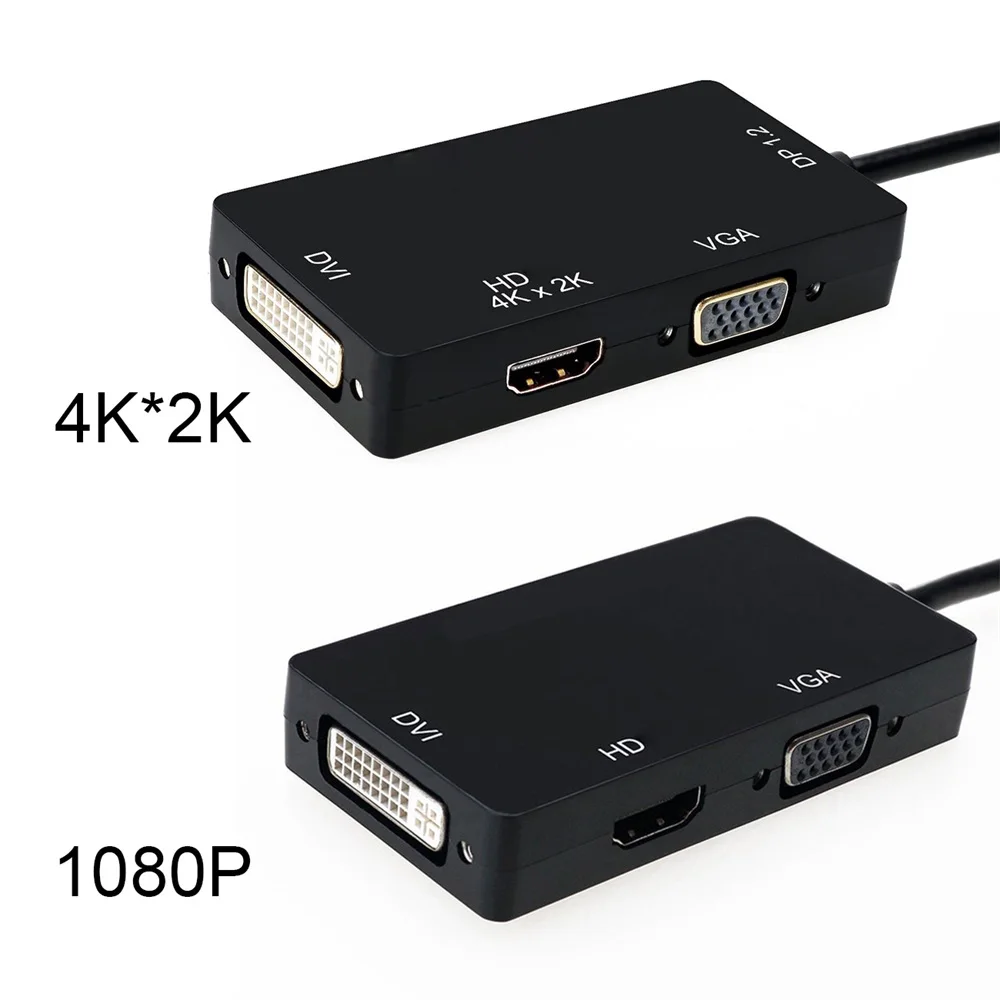 

3 в 1 переходник dp-vga DVI HDMI-совместимый адаптер Displayport «папа»-4K HDMI-совместимый конвертер DVI «Мама» для ПК и ноутбука