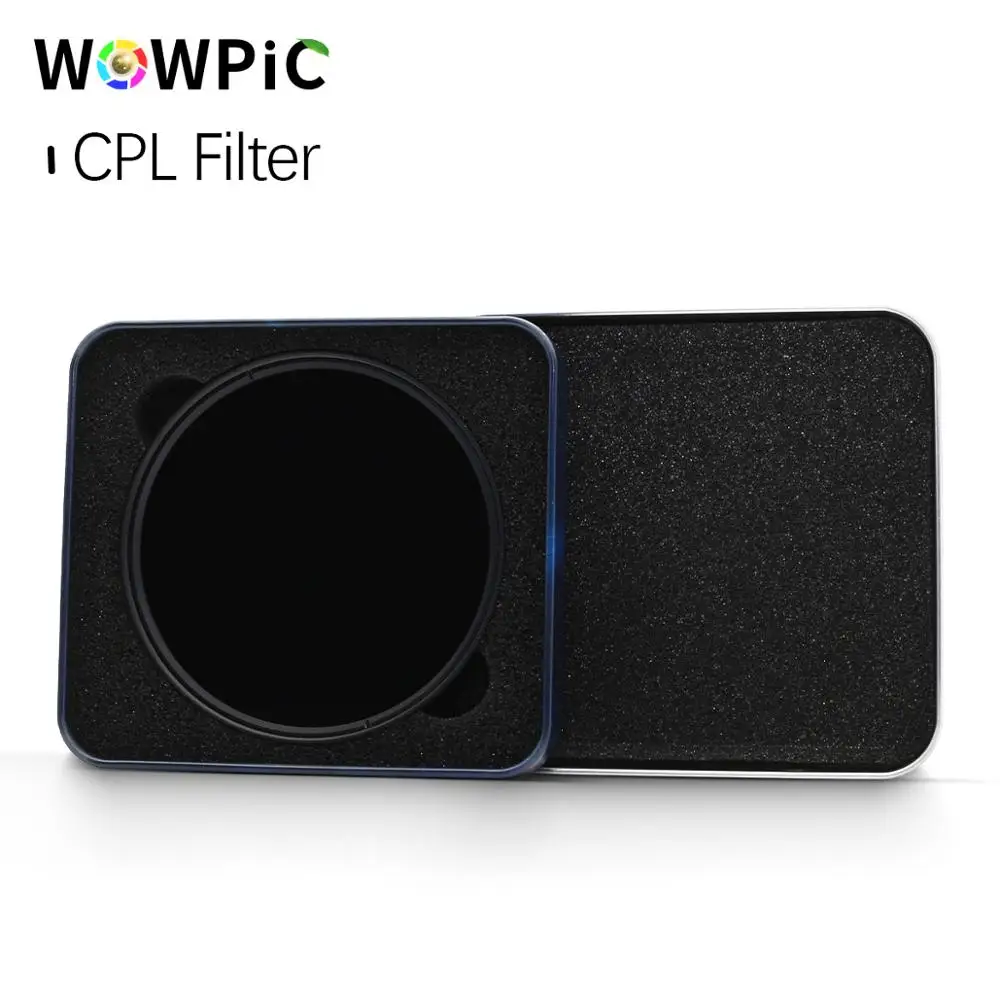 Поляризационный фильтр WOWPIC CPL 49 52 мм 55 58 62 67 72 77 82 объектив Filtre фото для Canon Nikon Sony