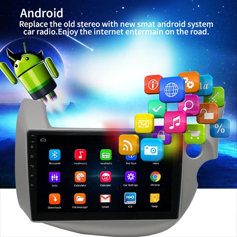 1 + 16G Android 8 автомобильный Радио мультимедийный плеер для Honda Fit правый руль 2008-2013