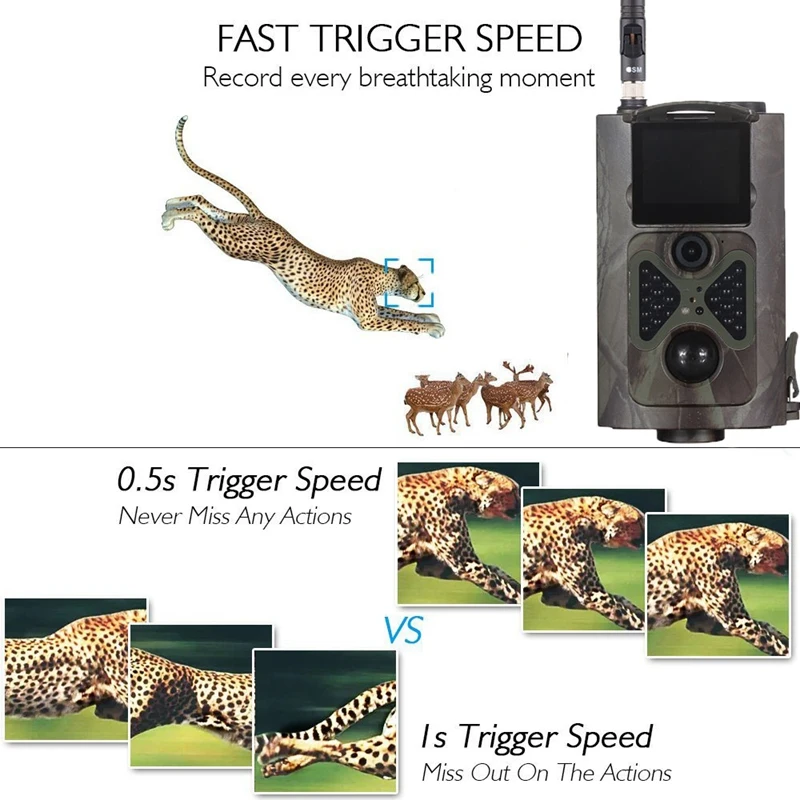 FULL-16MP 1080P Hunting Trail Camera 3G Network MMS SMTP/SMS and Wide Angle Wildlife Cameras HC550G WCDMA | Электроника