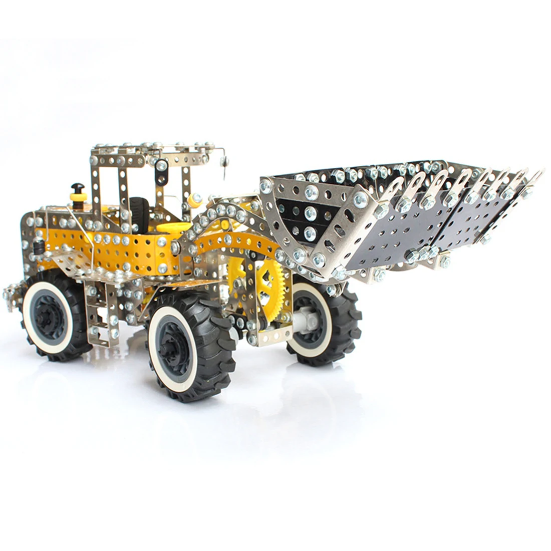 

1176Pcs Simulation Construction Vehicle Loader Model Kits DIY Metal Assembly Toy Game Mechanical Vehicle Assemble Toys Kids Gift