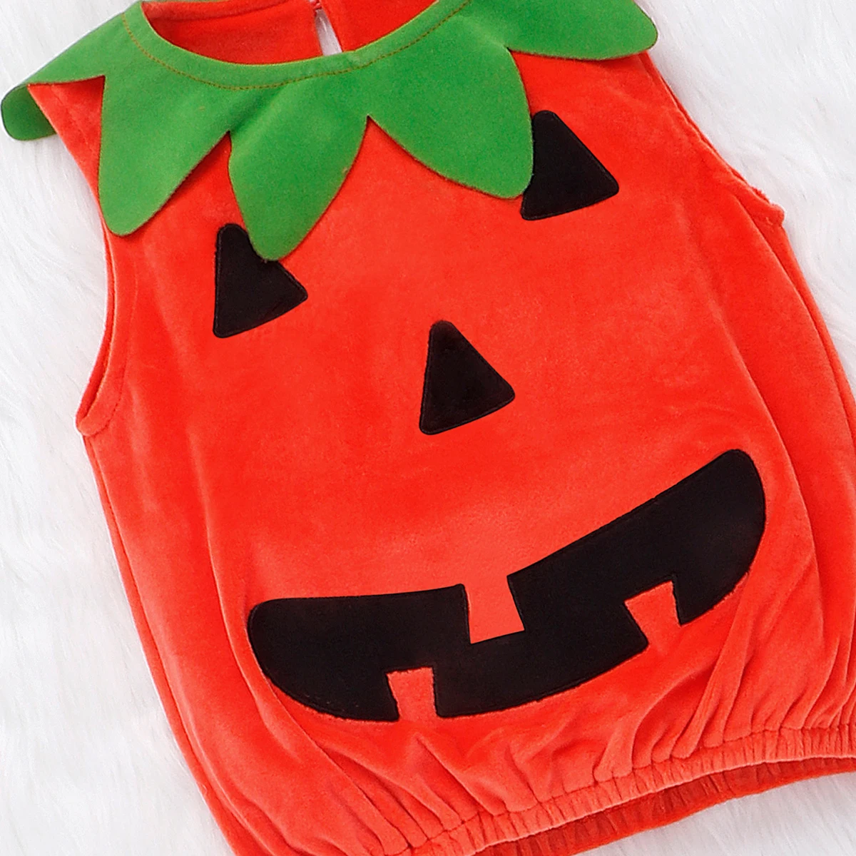 0-3Years Newly Cosplay Halloween Toddler Baby Kid Pumpkin Print Sleeveless Romper Jumpsuits Tops+Hats Clothes 2PCS Costumes |