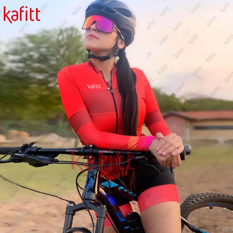 Новый Женский свитшот для велоспорта Kafitt на весну и осень женский комбинезон